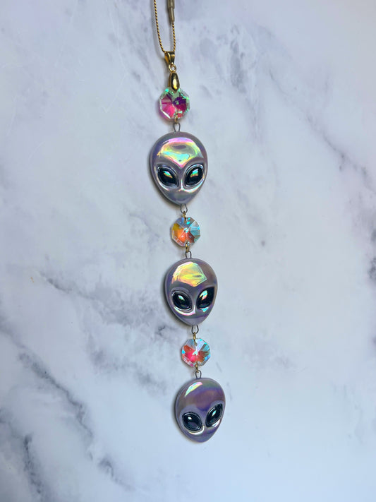 Purple Alien Ornament Suncatcher