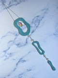 Organic MCM Ornament Suncatcher Wall Hanging Decor Teal
