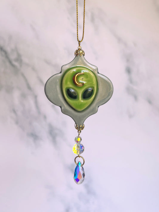 Alien Moon Ornament Suncatcher