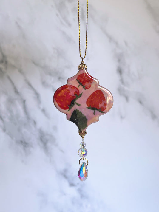 Strawberry Ornament Suncatcher