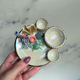 Mermaid Dreams - Coral Reef Dish Iridescent Infinity Sea Turtle Tray