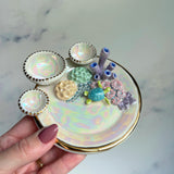 Mystic Waters- Coral Reef Dish Iridescent Infinity Sea Turtle Tray