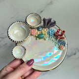Sea Treasure - Coral Reef Dish Iridescent Infinity Sea Turtle Tray