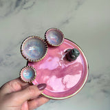 Pretty Kitty Dish Iridescent Infinity Tray Pink