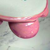 Pretty Kitty Dish Iridescent Infinity Tray Pink