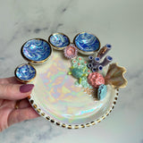 Coral Reef Dish Iridescent Infinity Sea Turtle Tray A