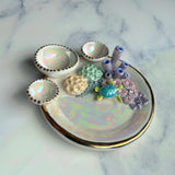 Mystic Waters- Coral Reef Dish Iridescent Infinity Sea Turtle Tray