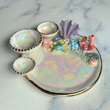 Sea Treasure - Coral Reef Dish Iridescent Infinity Sea Turtle Tray