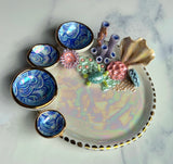 Coral Reef Dish Iridescent Infinity Sea Turtle Tray A