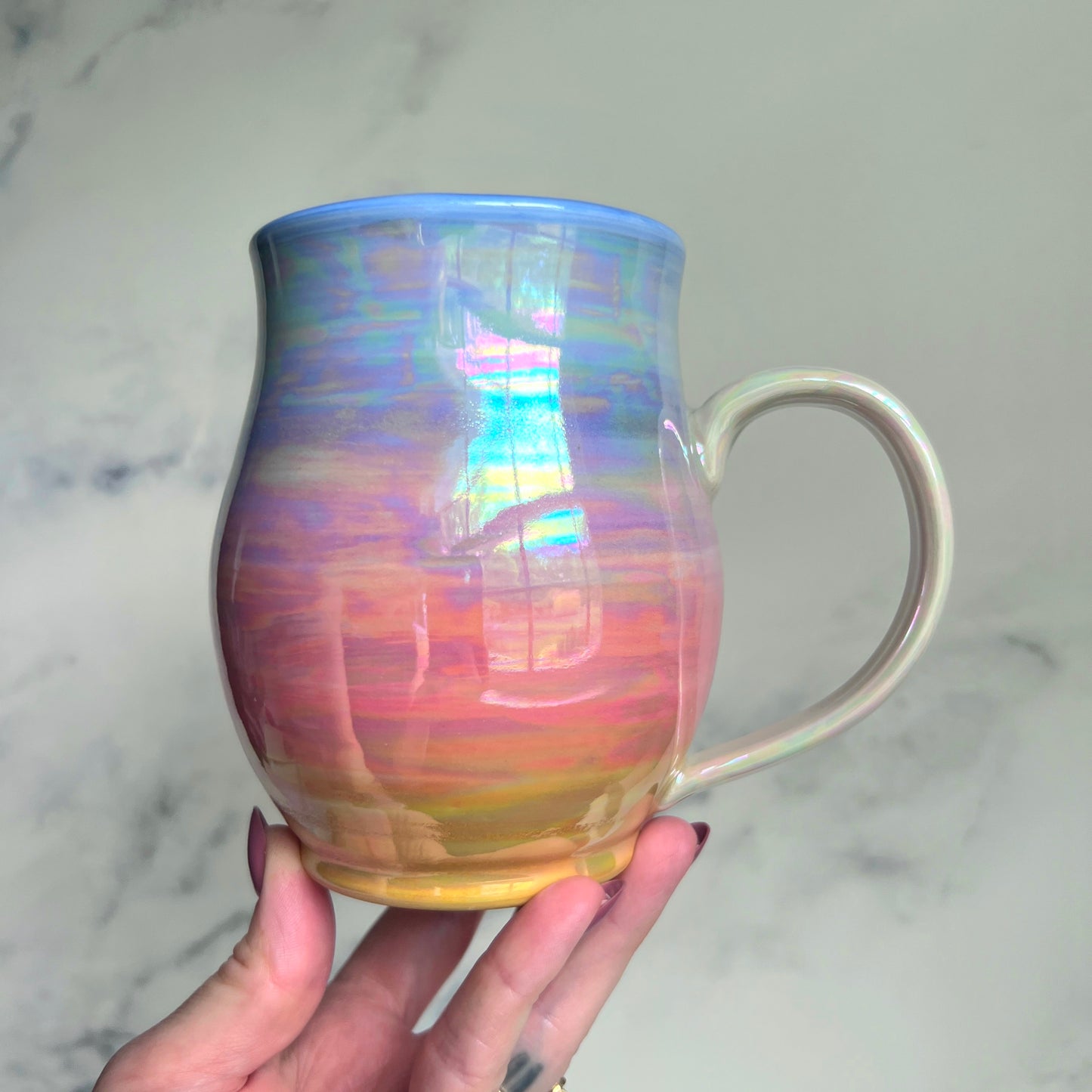 Cat Moon Rise Cat Gradient Mug A