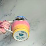 Gold Moon Rise Cat Gradient Mug