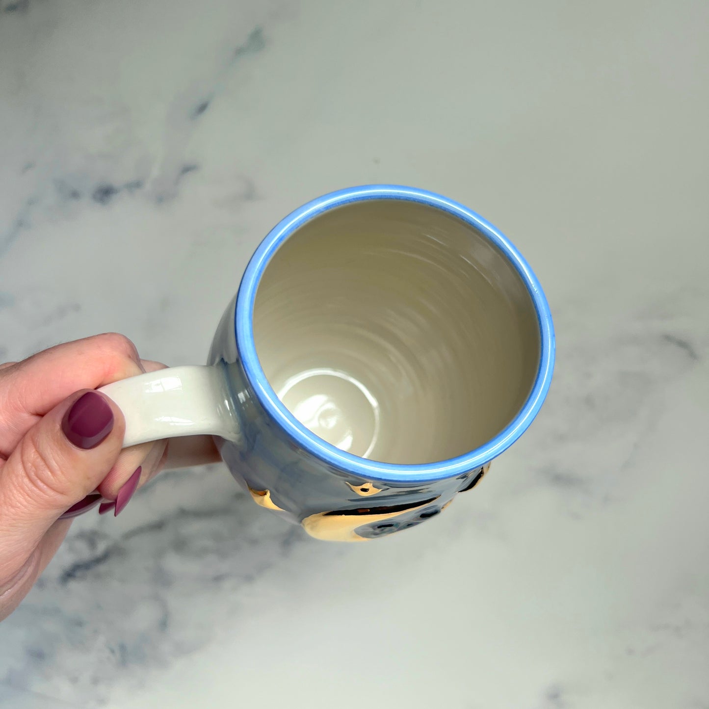 Gold Moon Rise Cat Gradient Mug