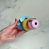 Amethyst Mushroom Pipe - Rainbow Iridescent