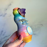 Amethyst Mushroom Pipe - Rainbow Iridescent