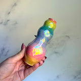 Amethyst Mushroom Pipe - Rainbow Iridescent