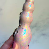 Crystal Moon Cat Pipe - Labradorite Inlay