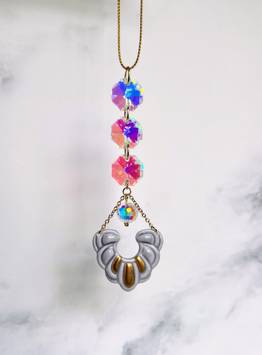 Purple Gold Suncatcher Ornament