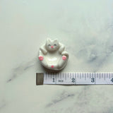 White Cat Ring Dish & Worry Stone