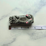 AnchorStone - Fidget Toy - Breath Work Tool - Gray Cat Sensory Stone