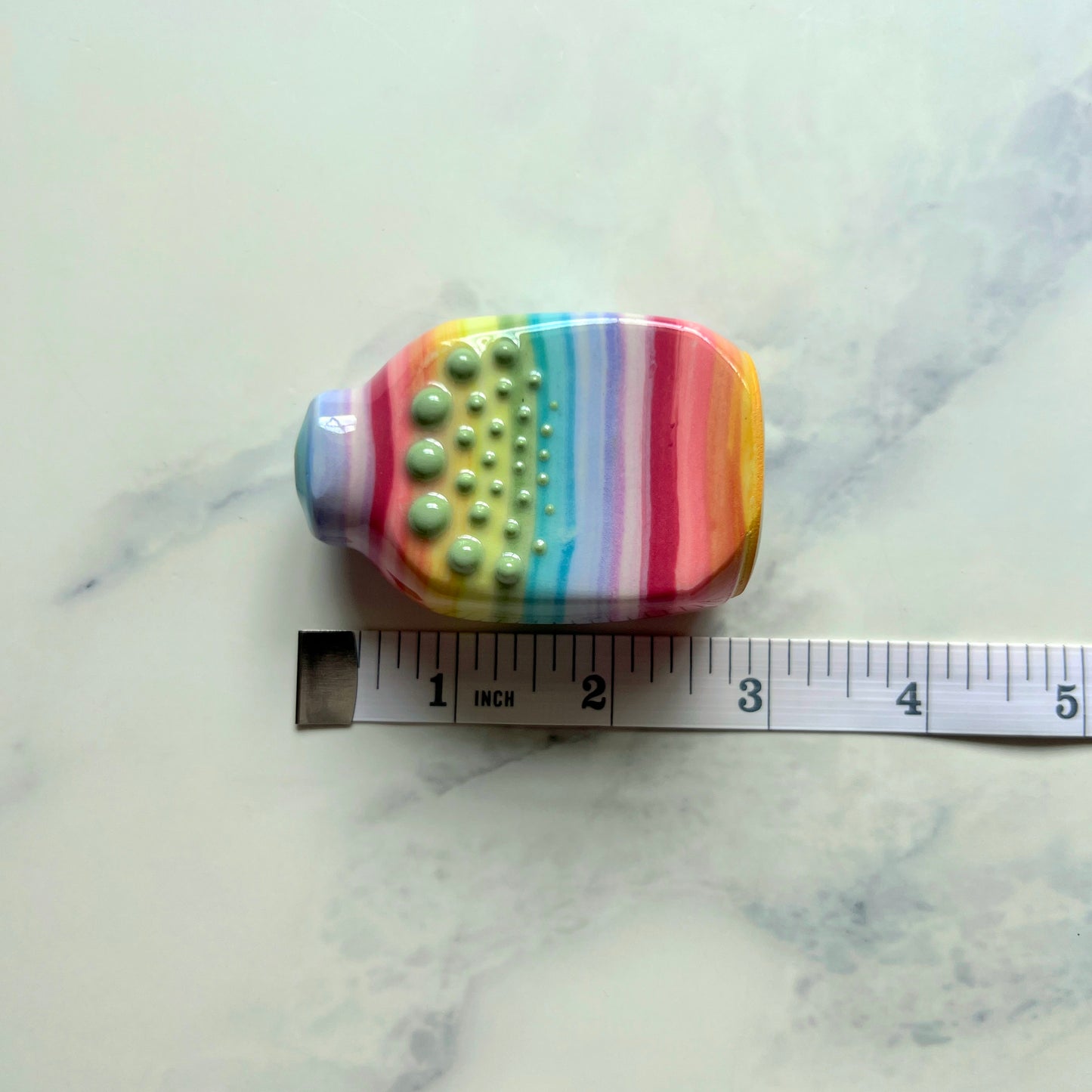 AnchorStone - Fidget Toy - Breath Work Tool - Rainbow Sensory Stone B
