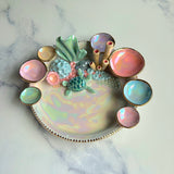 Ophelia's Treasure - Sea Turtle Coral Reef Dish Iridescent Infinity Tray