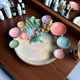 Ophelia's Treasure - Sea Turtle Coral Reef Dish Iridescent Infinity Tray