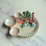 Pearl's Treasure - Coral Reef Dish Iridescent Infinity Sea Turtle Tray