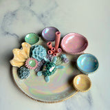 Ariel's Treasure - Coral Reef Dish Iridescent Infinity Sea Turtle Tray