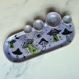 Luna's Abduction - Iridescent UFO & Mushroom Infinity Tray