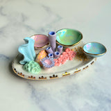 Emerald Waves - Coral Reef Ring Dish - Iridescent Infinity Tray