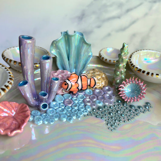 Finding Naomi Tray - Clown Fish Coral Reef Dish Jewelry Infinity Tray