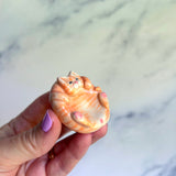 Orange Cat Ring Dish & Worry Stone