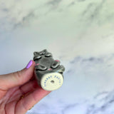 AnchorStone - Fidget Toy - Breath Work Tool - Gray Cat Sensory Stone