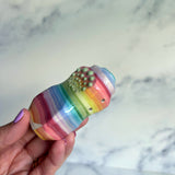 AnchorStone - Fidget Toy - Breath Work Tool - Rainbow Sensory Stone C