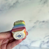 AnchorStone - Fidget Toy - Breath Work Tool - Rainbow Sensory Stone C