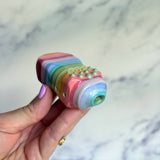 AnchorStone - Fidget Toy - Breath Work Tool - Rainbow Sensory Stone C