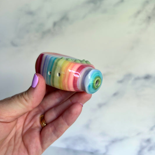 AnchorStone - Fidget Toy - Breath Work Tool - Rainbow Sensory Stone B