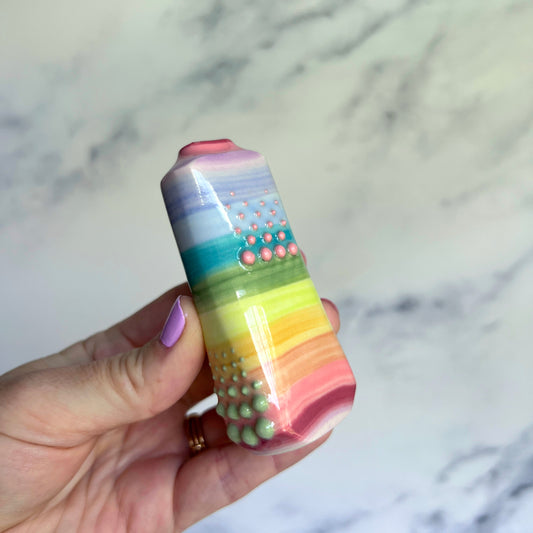 AnchorStone - Fidget Toy - Breath Work Tool - Rainbow Sensory Stone