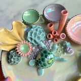 Ariel's Treasure - Coral Reef Dish Iridescent Infinity Sea Turtle Tray