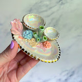 Blooming Opal - Coral Reef Ring Dish - Iridescent Infinity Tray