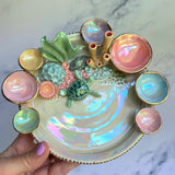 Ophelia's Treasure - Sea Turtle Coral Reef Dish Iridescent Infinity Tray