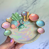Ophelia's Treasure - Sea Turtle Coral Reef Dish Iridescent Infinity Tray