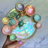 Ophelia's Treasure - Sea Turtle Coral Reef Dish Iridescent Infinity Tray