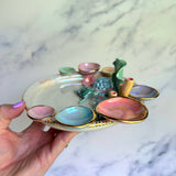 Ophelia's Treasure - Sea Turtle Coral Reef Dish Iridescent Infinity Tray