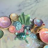 Ophelia's Treasure - Sea Turtle Coral Reef Dish Iridescent Infinity Tray