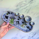 Luna's Abduction - Iridescent UFO & Mushroom Infinity Tray