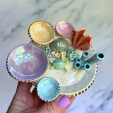 Candy's Cove - Sea Turtle Coral Reef Dish Iridescent Infinity Tray