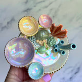 Candy's Cove - Sea Turtle Coral Reef Dish Iridescent Infinity Tray