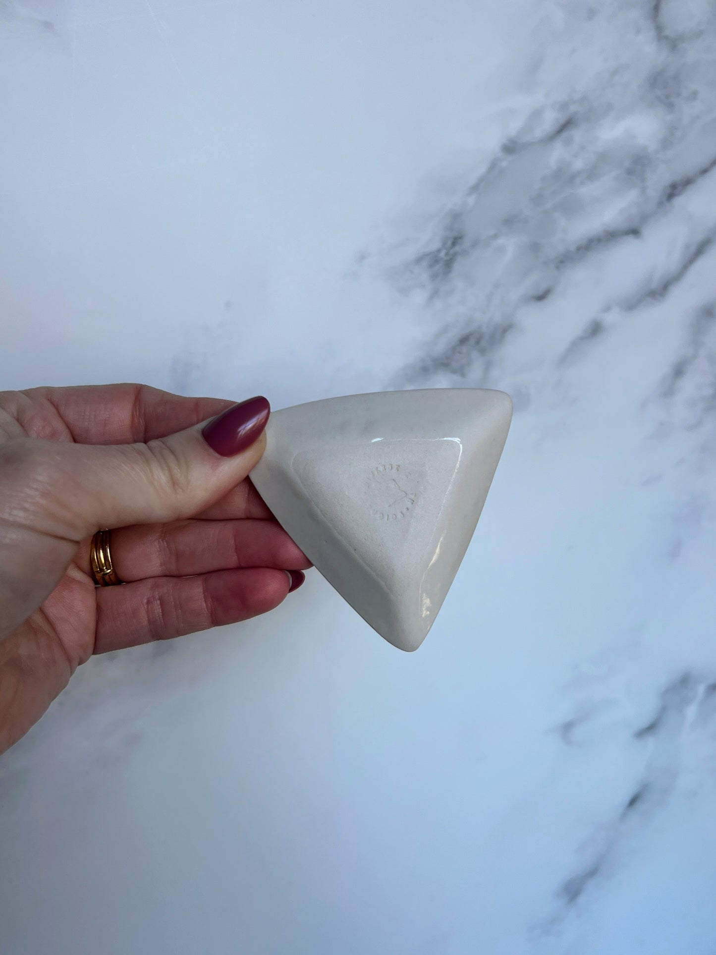 Triangle Clouds Tray Iridescent Altar Ring Jewelry Dish