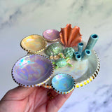Candy's Cove - Sea Turtle Coral Reef Dish Iridescent Infinity Tray